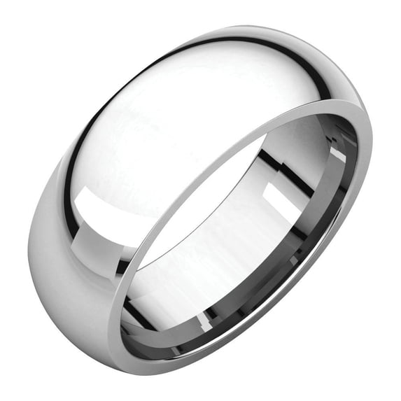 Sterling Silver 7mm Polished Comfort Fit Band Ring - 9.7 Grams - Size 12