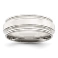 thumbnail image 1 of 925 Sterling Silver 7mm Polished Fancy Band Ring Size 8.5 -  Jewelry Gift for Mom, 1 of 6