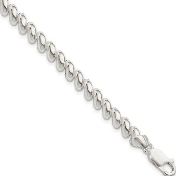 Sterling Silver 7mm San Marco Bracelet (7.5 X 7) Made In Italy qm10-7.5