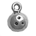 thumbnail image 1 of Sterling Silver 8" 4.5mm Charm Bracelet With Attached 3D Bowling Ball Charm, 1 of 2