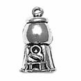 thumbnail image 1 of Sterling Silver 8" 4.5mm Charm Bracelet With Attached 3D Bubble Gum Gumball Machine Charm, 1 of 2