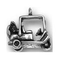 thumbnail image 1 of Sterling Silver 8" 4.5mm Charm Bracelet With Attached 3D Golfers Golf Cart Holding Golf Clubs Charm, 1 of 2