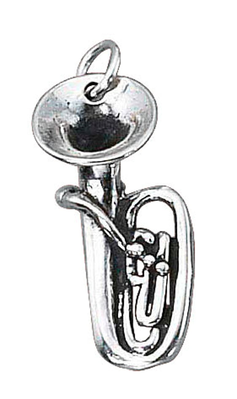 Sterling Silver 8" 4.5mm Charm Bracelet With Attached 3D Musical