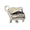thumbnail image 1 of Sterling Silver 8" 4.5mm Charm Bracelet With Attached 3D Musical Instrument Grand Piano Charm, 1 of 1