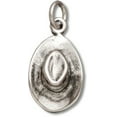 thumbnail image 1 of Sterling Silver 8" 4.5mm Charm Bracelet With Attached 3D South West Western Cowboy Hat Charm, 1 of 2