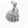 thumbnail image 1 of Sterling Silver 8" 4.5mm Charm Bracelet With Attached 3D Southern Belle Lady Charm, 1 of 2