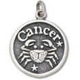 thumbnail image 1 of Sterling Silver 8" 4.5mm Charm Bracelet With Attached Cancer Crab Imaginative Zodiac Horoscope Symbol Charm, 1 of 1