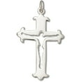 thumbnail image 1 of Sterling Silver 8" 4.5mm Charm Bracelet With Attached Jesus Cutout Hanging On Cross Christian Charm, 1 of 1