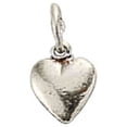 thumbnail image 1 of Sterling Silver 8" 4.5mm Charm Bracelet With Attached Small Slightly Curved Heart Charm, 1 of 2