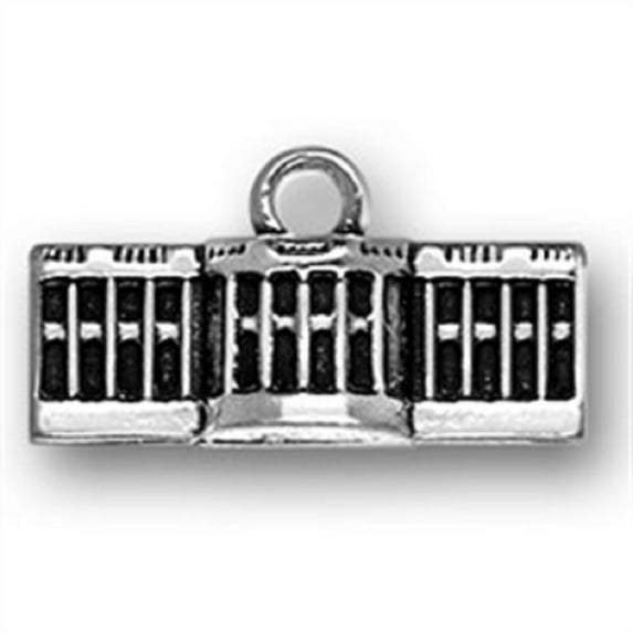 Sterling Silver 8" 4.5mm Charm Bracelet With Attached United States Of America Presidential White House Charm