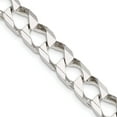 thumbnail image 1 of Sterling Silver 8.6mm Flat Open Curb Chain (26 X 8.6) Made In Italy qfoc300-26, 1 of 5
