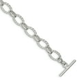 thumbnail image 1 of Sterling Silver 8.75inch Polished Fancy Link Toggle Bracelet QH155, 1 of 2