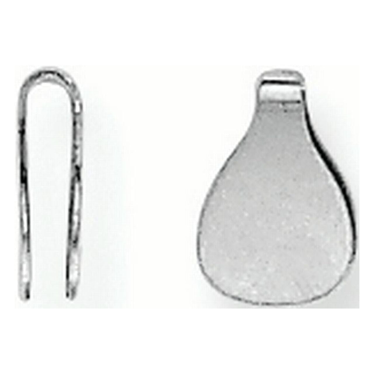 Sterling Silver 8.9 x 6mm Flat Solder Flush Endcap
