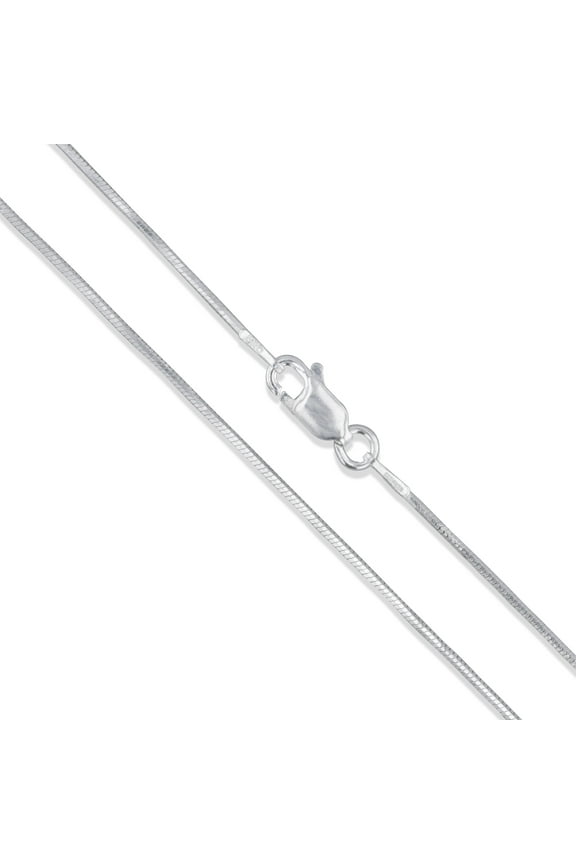 Sterling Silver 8 Sided Magic Snake Chain 1mm Solid 925 Italy Necklace 20" Jewelry Female Unisex