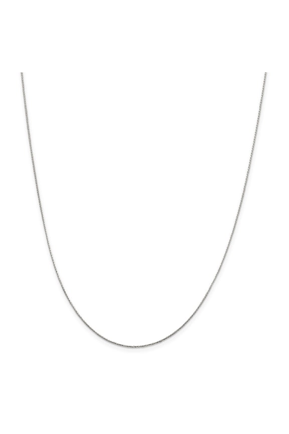 Sterling Silver .85mm Diamond-cut Round Spiga Necklace