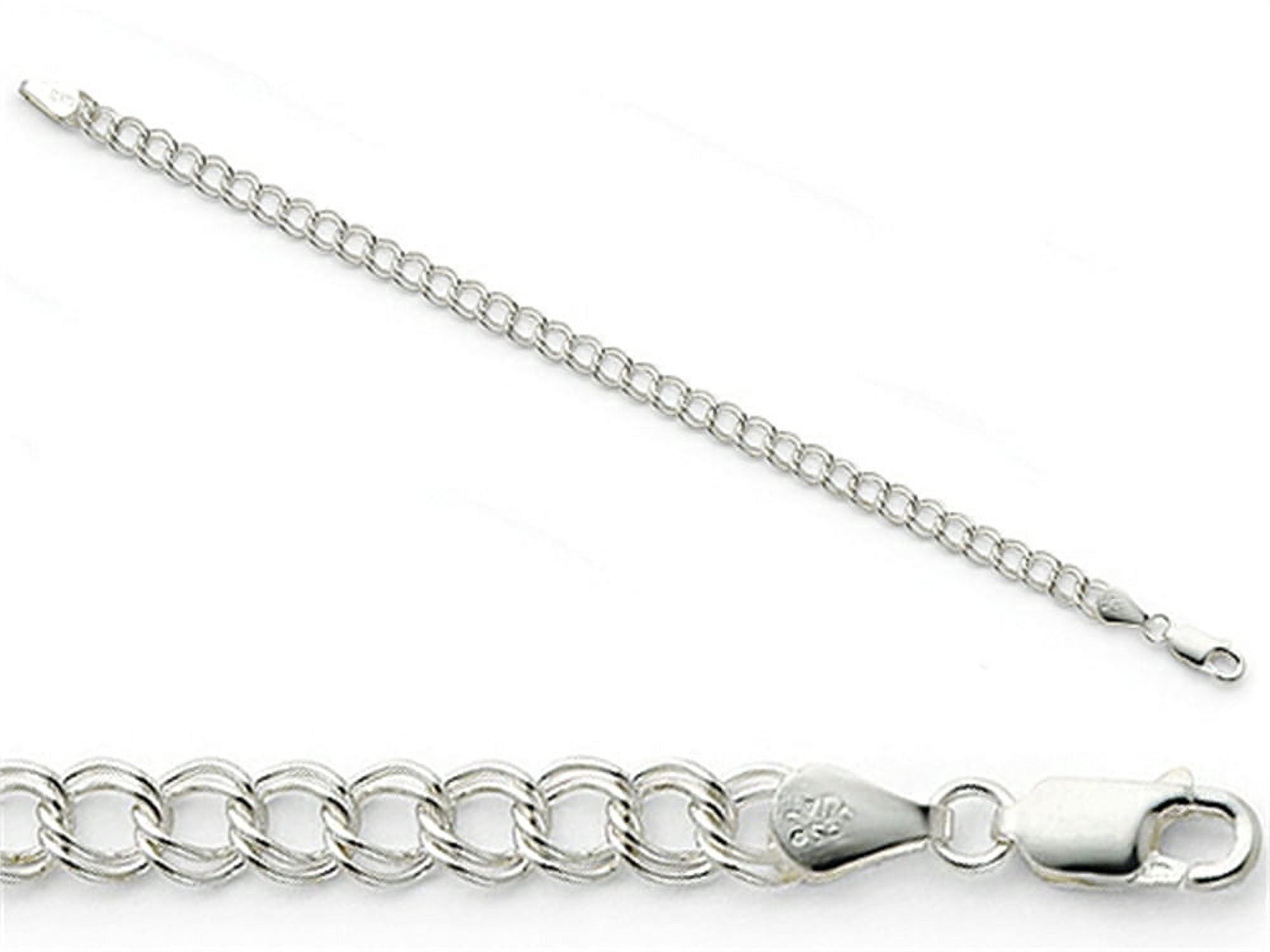 Sterling Silver 8inch Polished Charm Bracelet 8 inches (5.25mm)