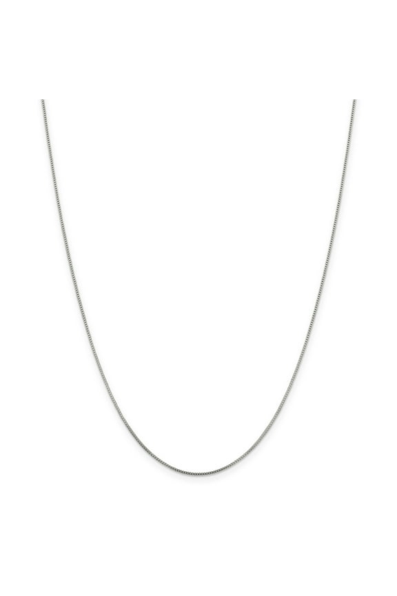 Sterling Silver .8mm Box Chain (Weight: 2.23 Grams, Length: 22 Inches)