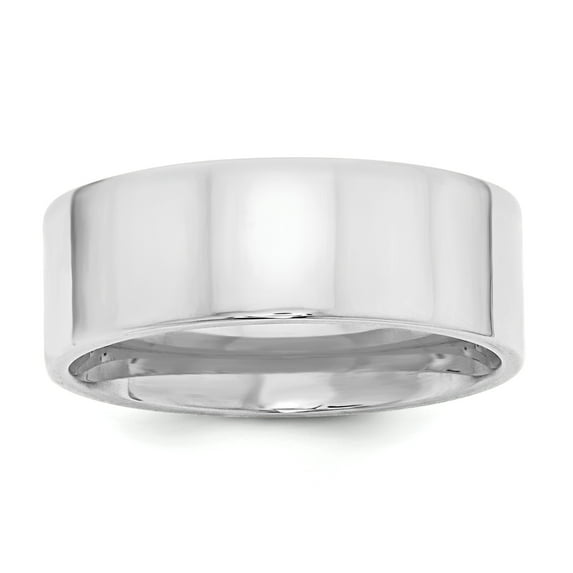 Sterling Silver 8mm Comfort Fit Flat Size 5.5 Band