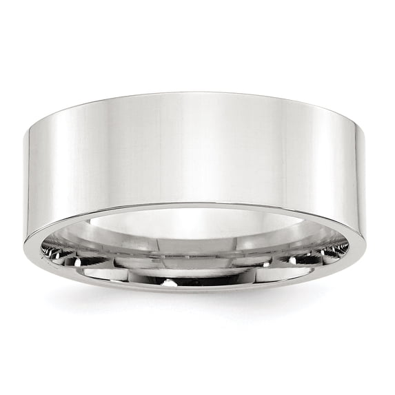 SS 8mm Comfort Fit Flat Size 7.5 Band