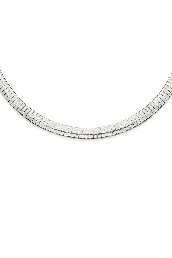 Sterling Silver 8mm Cubetto Necklace - 33.6 Grams - 16 Inch - Lobster Claw