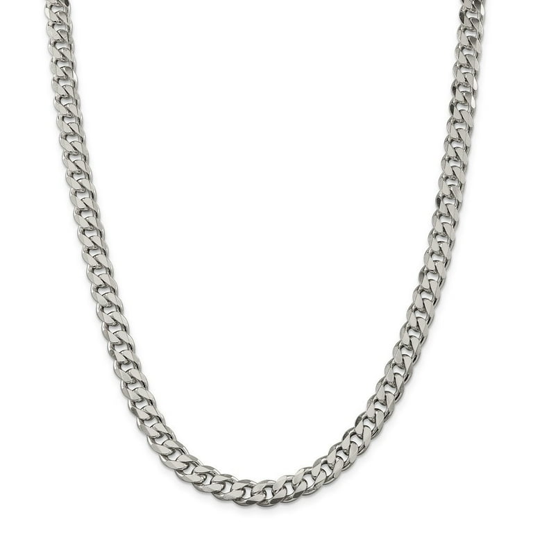 アクセサリー plllllleeeasse silver chain necklace Sterling Silver 8mm Curb Chain Necklace - 83.3 Grams - 30 Inch