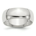thumbnail image 1 of Sterling Silver 8mm Half-Round Band - Size 10, 1 of 2