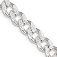 thumbnail image 1 of Sterling Silver 9.15mm Pave Curb Chain (20 X 9.15) Made In Italy qcf250-20, 1 of 5