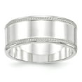 thumbnail image 1 of Sterling Silver 9.5mm Designed Edge Band - Size 6, 1 of 2