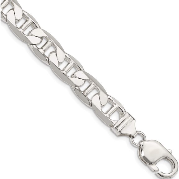 Jewelry by Sweet Pea Sterling Silver 9.5mm Flat Anchor Chain