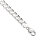 thumbnail image 1 of Sterling Silver 9.75mm Concave Beveled Curb Chain (9 X 9.75) Made In Italy qcbc250-9, 1 of 4