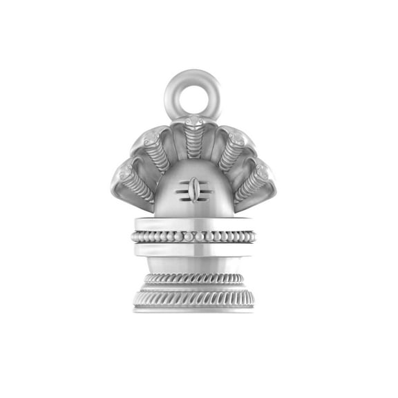 Sterling Silver (92.5% purity) God Shiva Pendant for Men & Women Pure Silver Bhagwan Shiv Ji Locket for Good Health & Wealth INCLUDING Silver Chain by Radhna