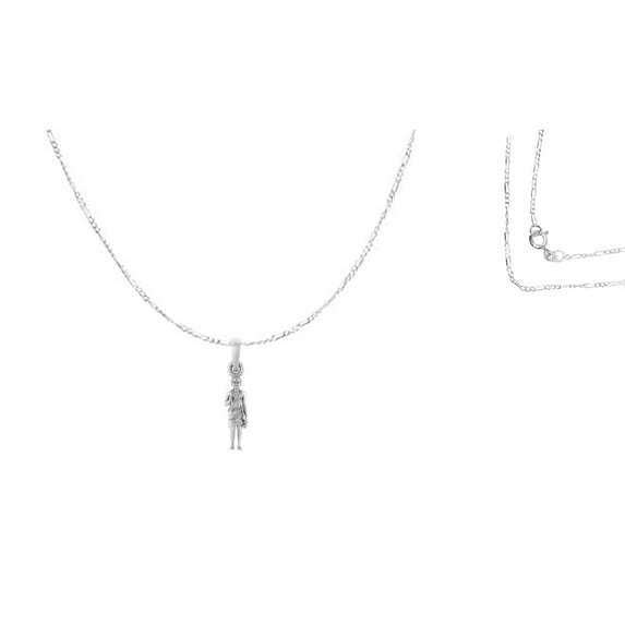 Sterling Silver (92.5% purity) God Swaminarayan Chain Pendant (Pendant with Chain) for Men & Women Pure Silver Swaminarayan Chain Locket for Good Health & Wealth INCLUDING Silver Chain