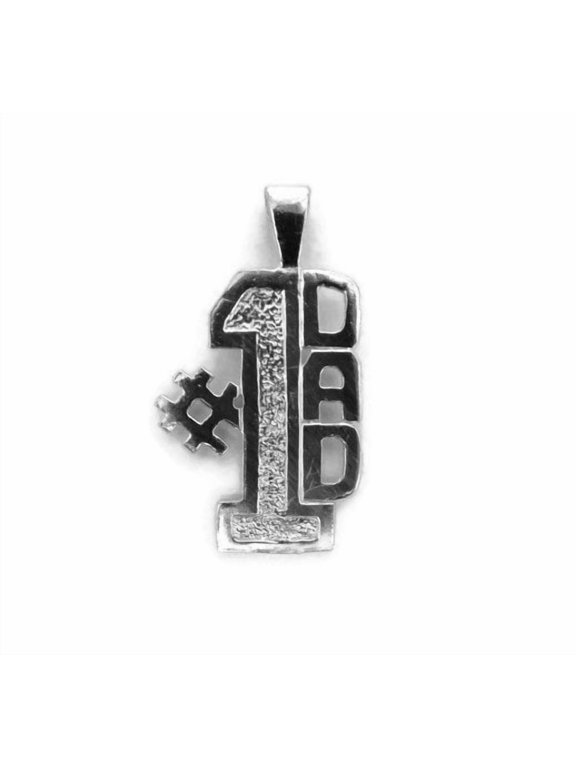 Sterling Silver .925 #1 Dad Pendant Charm