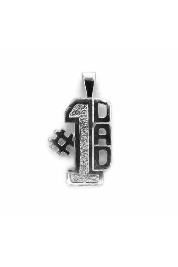 Sterling Silver .925 #1 Dad Pendant Charm
