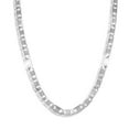 thumbnail image 1 of Sterling Silver 925 6 Sided Diamond-Cut Valentino 120 5.2mm Chain Made in Italy 8" Jewelry Female, 1 of 5