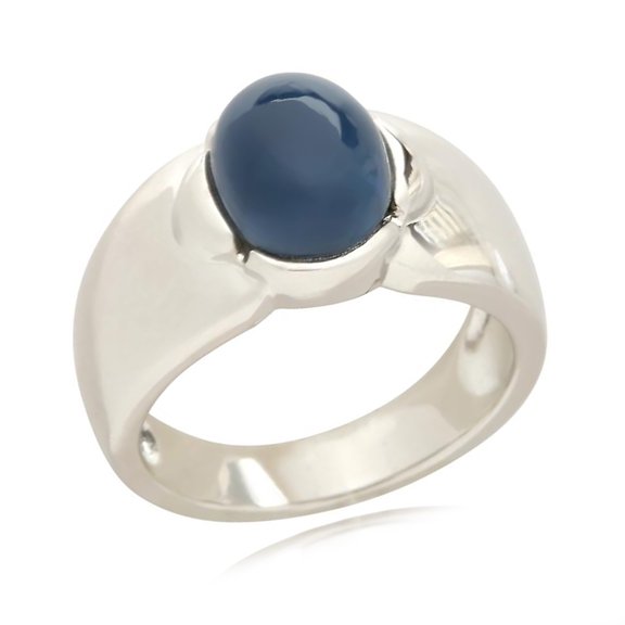 Sterling Silver 925 Blue Opal Ring