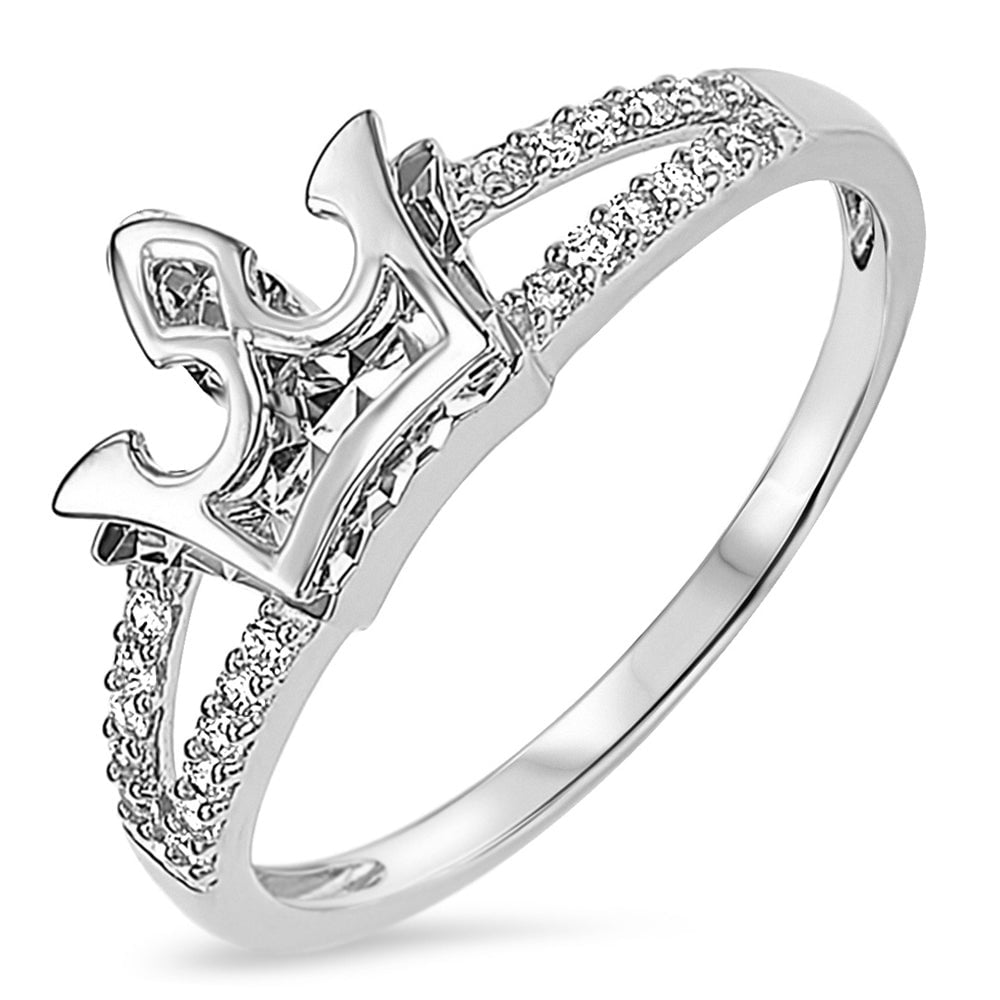 Sterling Silver 925 Crown Ring
