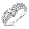thumbnail image 1 of Sterling Silver 925 Curvy Crossover Ring, 1 of 1