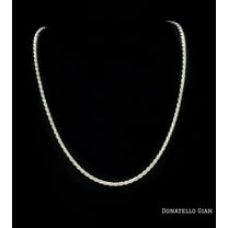 Sterling Silver 925 Diamond Cut Rope Chain 2MM, 16"-24", Braided Twisted Link Chain Necklace, Italian Made Sterling Silver 925 Unisex Chain