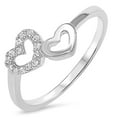 thumbnail image 1 of Sterling Silver 925 Double Heart Ring, 1 of 1