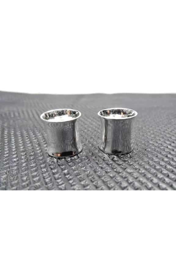 Sterling Silver 925 Earrings, Rose Gold Plating Ear Tunnels & Plugs - High-Quality Double Flare Gauge Piercing Jewelry for Men & Women-8mm