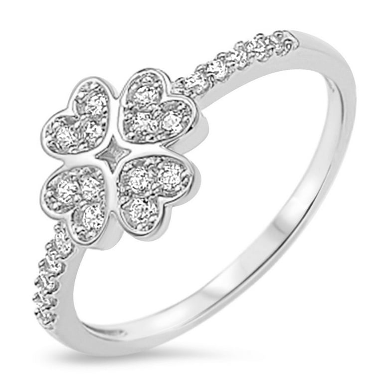 LANIE HEART 4連RING SILVER925 4.4 Mm Knotted Hearts Band Ring Trendy Band New Design Solid