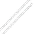 thumbnail image 1 of Sterling Silver 925 High Polished Figaro Curb 150 Chain 1+1 5.7mm Italy 24" Jewelry Female Unisex, 1 of 5