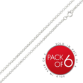 thumbnail image 1 of Sterling Silver 925 High Polished Round Rolo Cable 020 Chain 1.5mm Pack of 6 22" Jewelry Female, 1 of 5