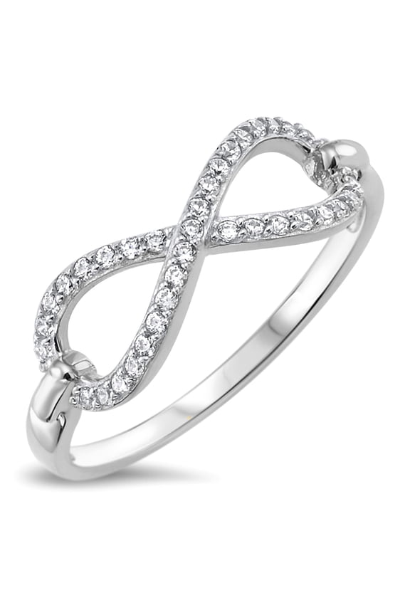 Sterling Silver 925 Infinity Forever Ring