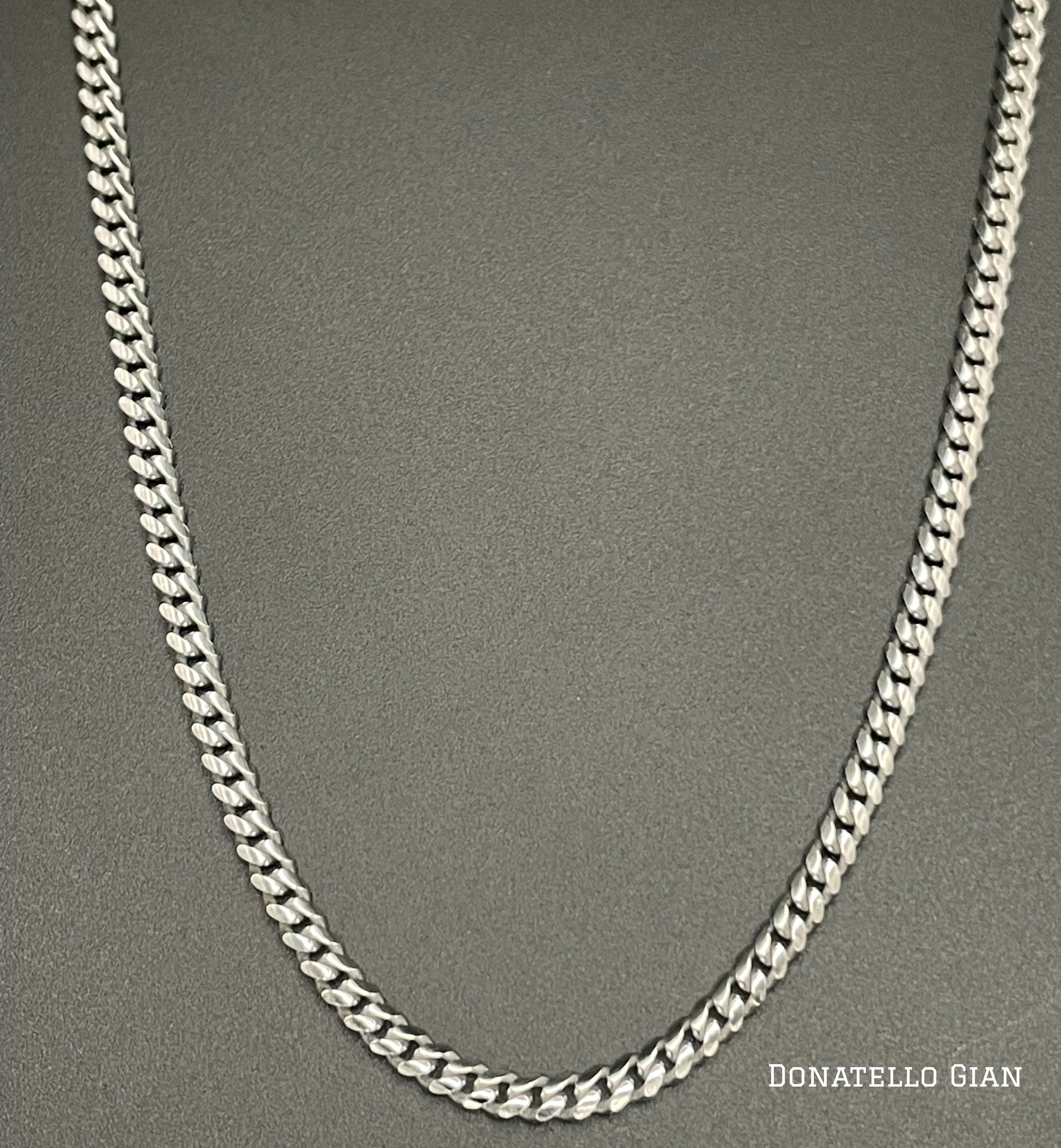 4mm cuban 2024 link chain silver