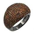 thumbnail image 1 of Sterling Silver 925 Oxidized Rhodium Plated Orange Dome Ring Jewelry Female Male Unisex Size 6, 1 of 4