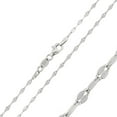 thumbnail image 1 of Sterling Silver 925 Rhodium Plated Open Confetti DC Link 030 Chain Made in Italy 16" Jewelry Female, 1 of 5
