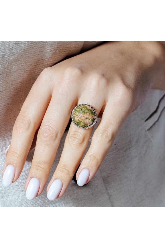 Sterling Silver 925 Rhodium Plated Red Simulated Agate Large Ring Jewelry Female Male Unisex Size 9