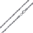 thumbnail image 1 of Sterling Silver 925 Rhodium Plated Roc 040 Chain 2mm Made in Italy 18" Jewelry Female Unisex, 1 of 5